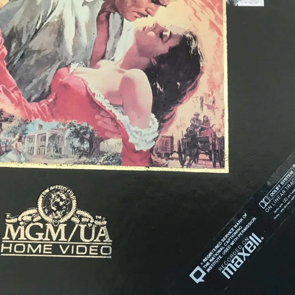 Collectible Vintage 2 tape VHS set Gone with the Wind by MGM UA, mint condition